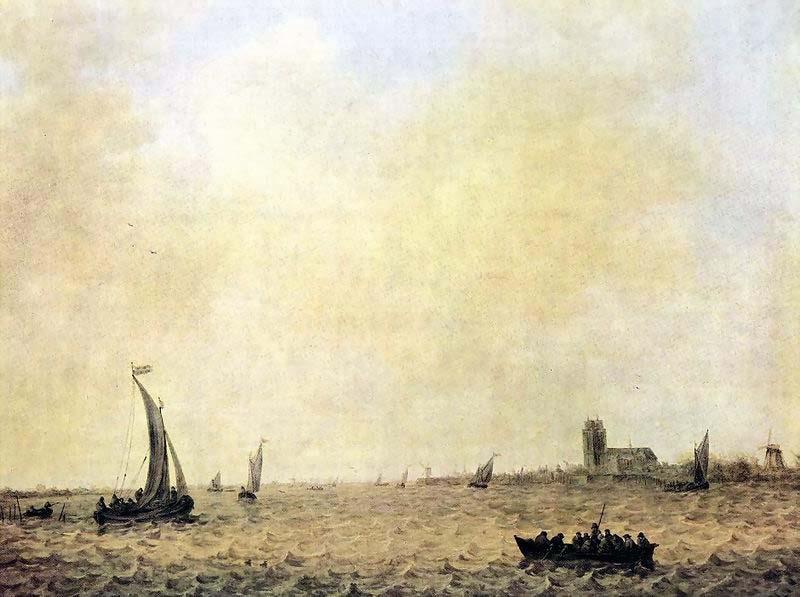 Jan van Goyen View of Dordrecht from the Oude Maas France oil painting art